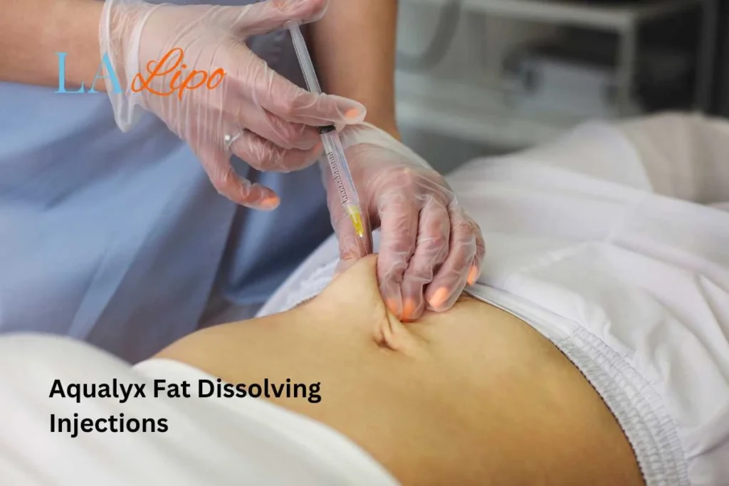 woman having fat dissolving injections Bagshot in the stomach