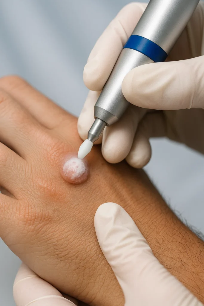 example of wart removal Bagshot using cryopen