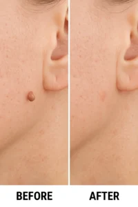 Skin tags removal Bagshot before and after
