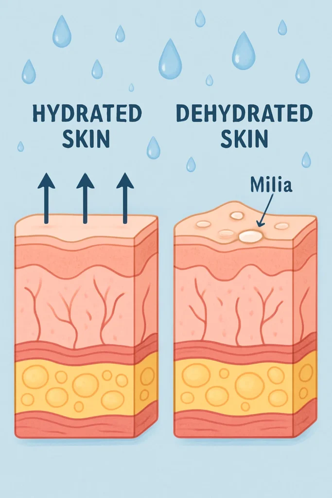 The importance of hydration and milia production Bagshot
