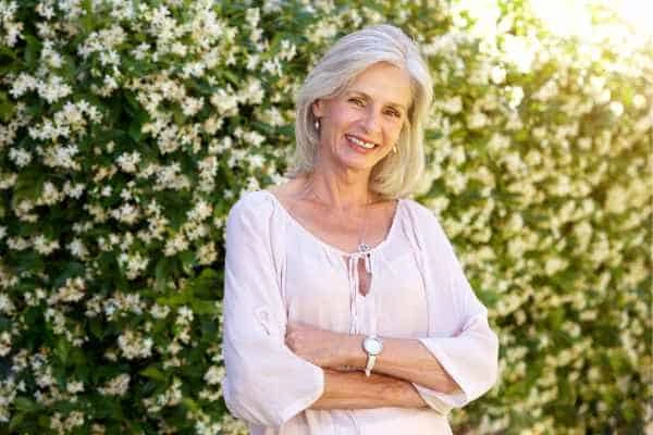 Older woman happy with urinary incontinence treatment Bagshot