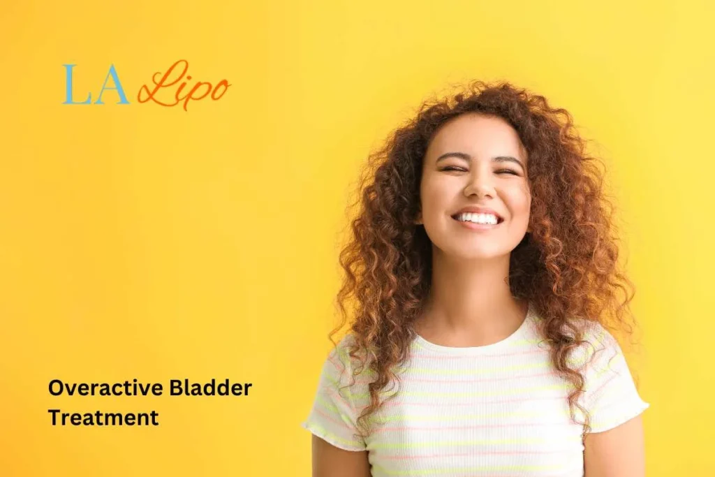 woman smiling about overactive bladder treatment Bagshot solutions