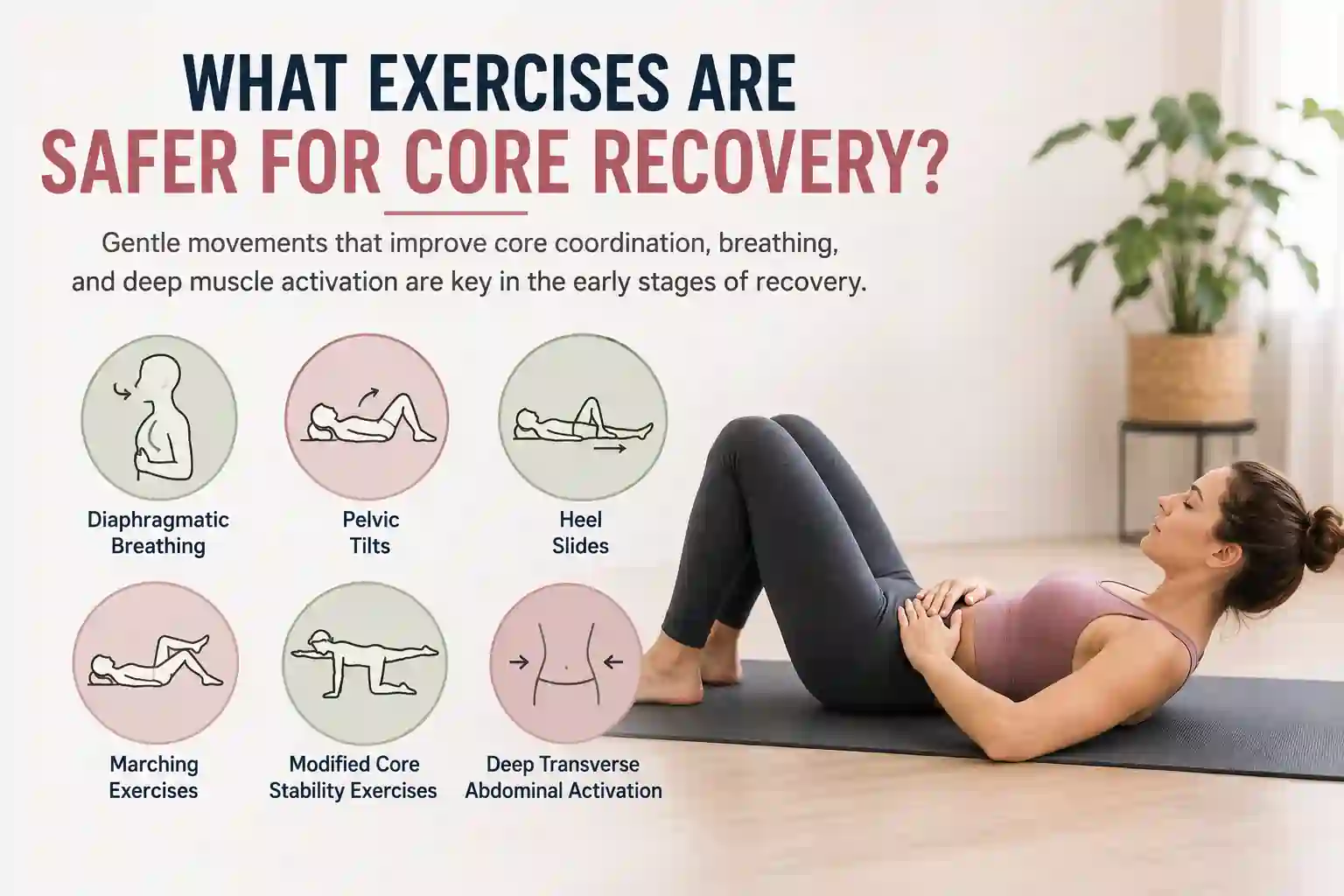 Which exercises may help diastasis recti Bagshot?