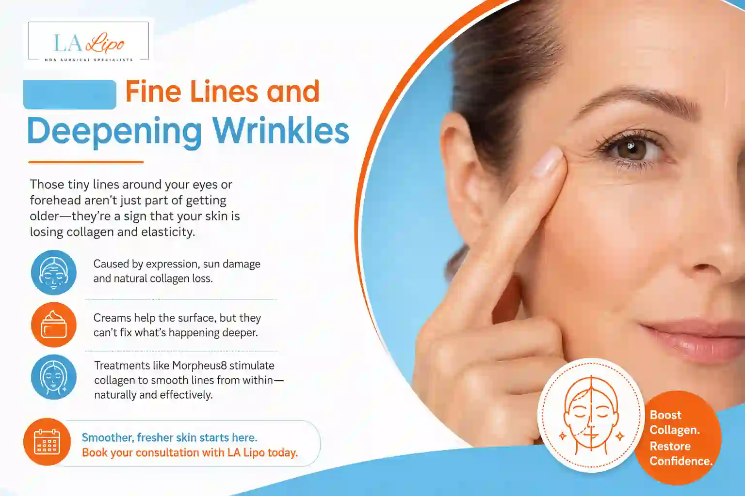 Sign #2: Fine Lines and Deepening Wrinkles Bagshot